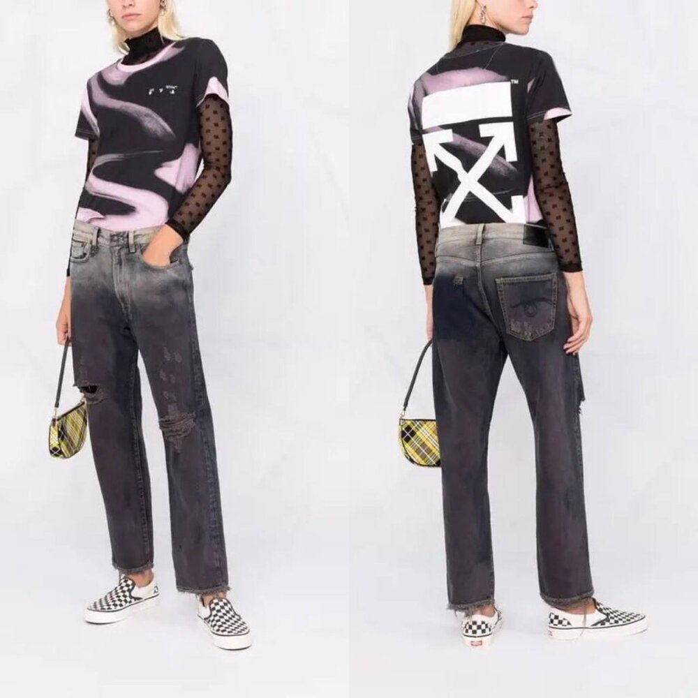 R13 NWOT distressed ombre jeans